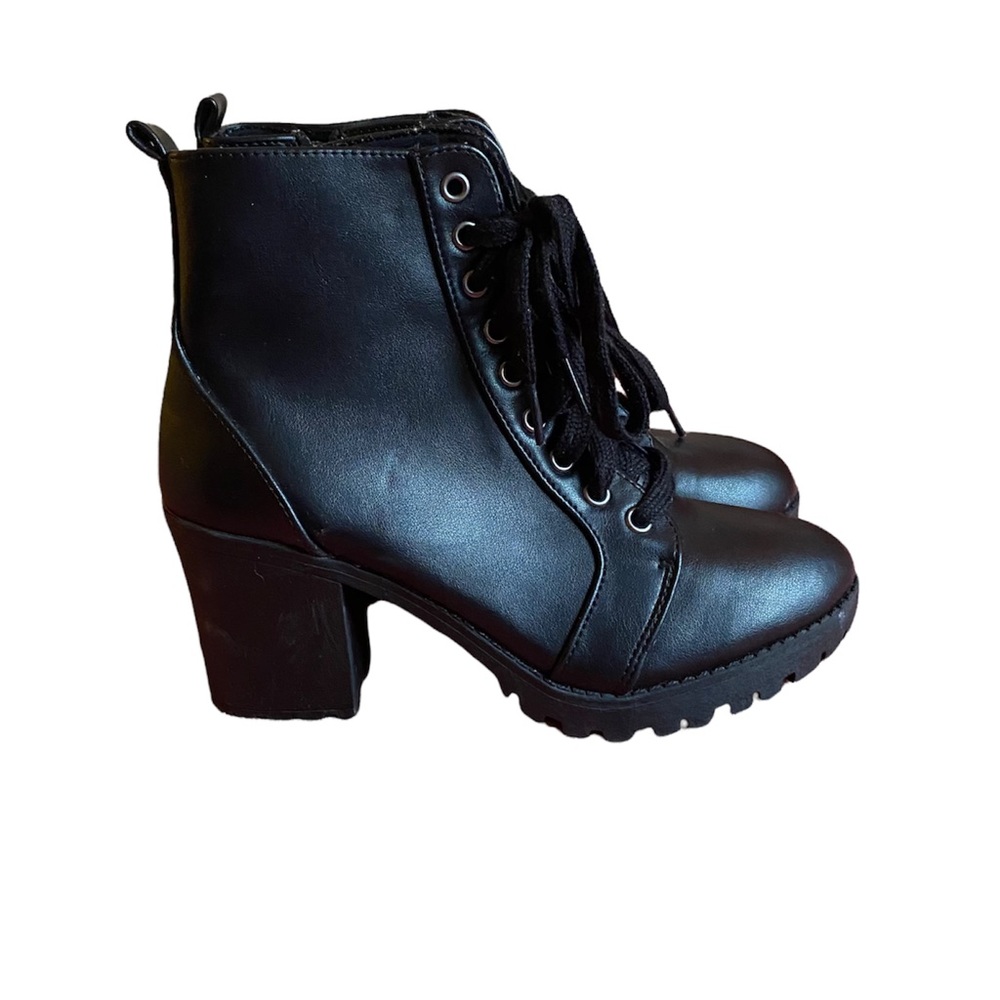 Black combat boot heels